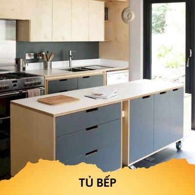 Tủ bếp gỗ Plywood