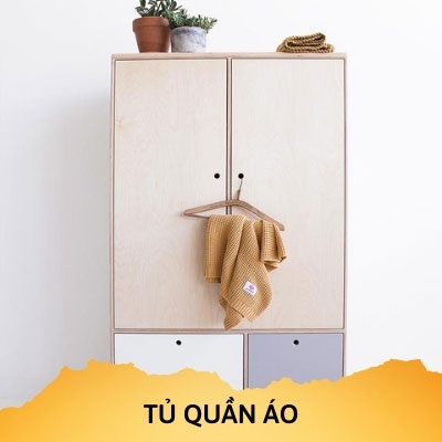 Tủ quần áo gỗ Plywood